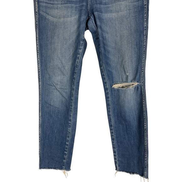 AMO Stix Crop Jeans Size 28 in Night Owl w/Destroy Wash Ankle Length Stretch - Picture 3 of 6